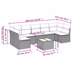 VidaXL 3217432 ensemble de meubles de jardin