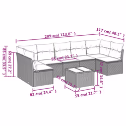 VidaXL 3217439 ensemble de meubles de jardin