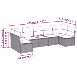 VidaXL 3217440 ensemble de meubles de jardin