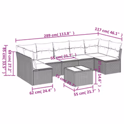 VidaXL 3217442 ensemble de meubles de jardin