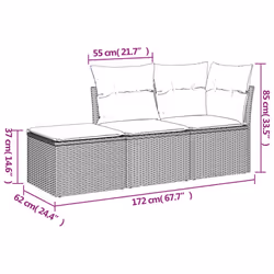 VidaXL 3217466 ensemble de meubles de jardin
