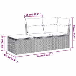 VidaXL 3217469 ensemble de meubles de jardin