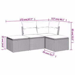 VidaXL 3217476 ensemble de meubles de jardin