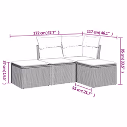 VidaXL 3217479 ensemble de meubles de jardin