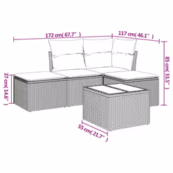 VidaXL 3217483 ensemble de meubles de jardin