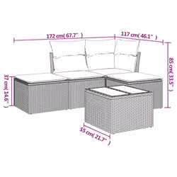 VidaXL 3217486 ensemble de meubles de jardin
