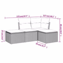VidaXL 3217492 ensemble de meubles de jardin