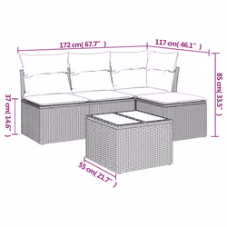 VidaXL 3217496 ensemble de meubles de jardin