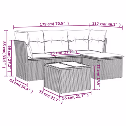 VidaXL 3217542 ensemble de meubles de jardin