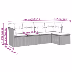 VidaXL 3217568 ensemble de meubles de jardin