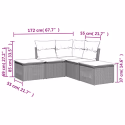 VidaXL 3217723 ensemble de meubles de jardin