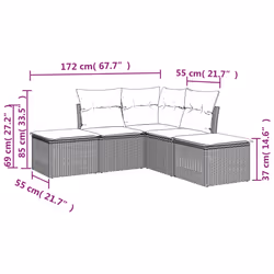 VidaXL 3217733 ensemble de meubles de jardin