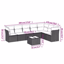 VidaXL 3217736 ensemble de meubles de jardin