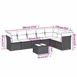 VidaXL 3217746 ensemble de meubles de jardin