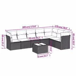 VidaXL 3217753 ensemble de meubles de jardin
