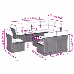 VidaXL 3217755 ensemble de meubles de jardin