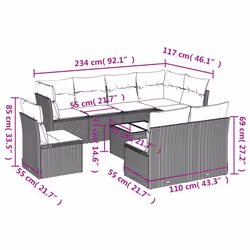 VidaXL 3217765 ensemble de meubles de jardin