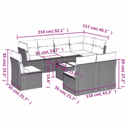 VidaXL 3217766 ensemble de meubles de jardin