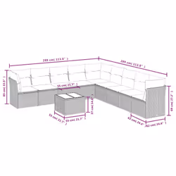 VidaXL 3217780 ensemble de meubles de jardin