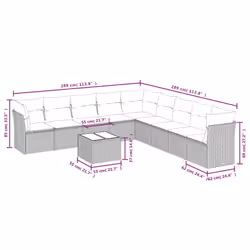 VidaXL 3217785 ensemble de meubles de jardin