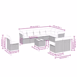 VidaXL 3217802 ensemble de meubles de jardin
