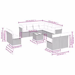VidaXL 3217815 ensemble de meubles de jardin
