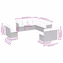 VidaXL 3217819 ensemble de meubles de jardin