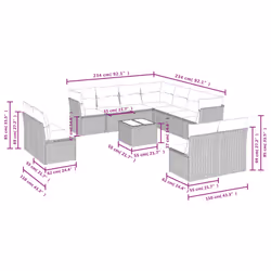 VidaXL 3217828 ensemble de meubles de jardin