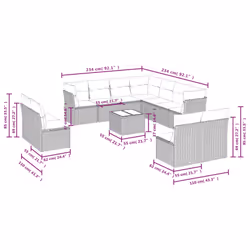 VidaXL 3217829 ensemble de meubles de jardin