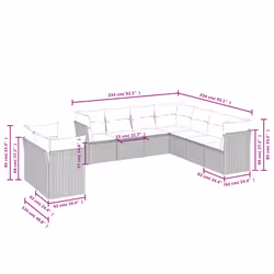VidaXL 3217838 ensemble de meubles de jardin