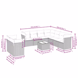 VidaXL 3217848 ensemble de meubles de jardin