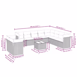 VidaXL 3217855 ensemble de meubles de jardin