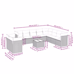 VidaXL 3217858 ensemble de meubles de jardin