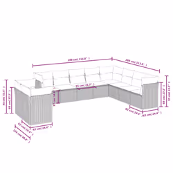 VidaXL 3217859 ensemble de meubles de jardin
