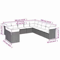 VidaXL 3217882 ensemble de meubles de jardin