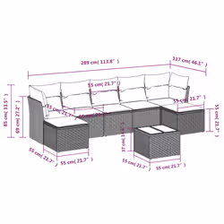 VidaXL 3218028 ensemble de meubles de jardin