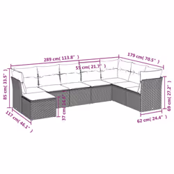 VidaXL 3218049 ensemble de meubles de jardin