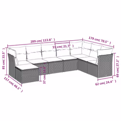 VidaXL 3218058 ensemble de meubles de jardin