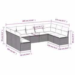 VidaXL 3218065 ensemble de meubles de jardin