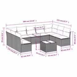 VidaXL 3218068 ensemble de meubles de jardin