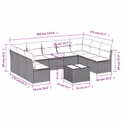 VidaXL 3218072 ensemble de meubles de jardin