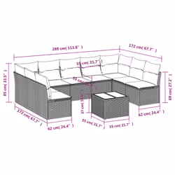 VidaXL 3218079 ensemble de meubles de jardin