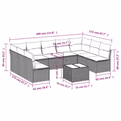 VidaXL 3218082 ensemble de meubles de jardin