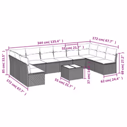 VidaXL 3218100 ensemble de meubles de jardin