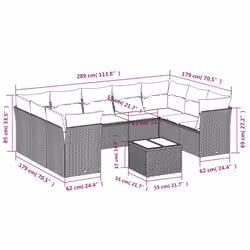 VidaXL 3218129 ensemble de meubles de jardin