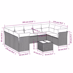 VidaXL 3218138 ensemble de meubles de jardin