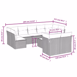 VidaXL 3218145 ensemble de meubles de jardin