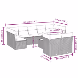 VidaXL 3218150 ensemble de meubles de jardin