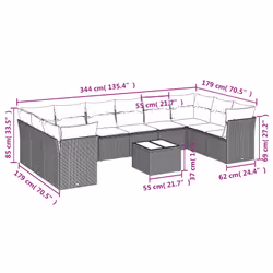 VidaXL 3218209 ensemble de meubles de jardin