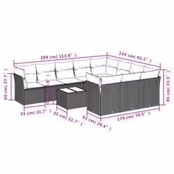 VidaXL 3218218 ensemble de meubles de jardin